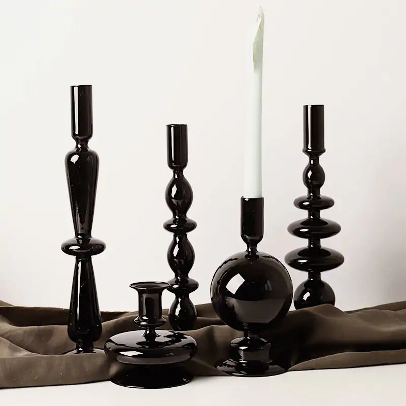 Rue Glass Candlestick