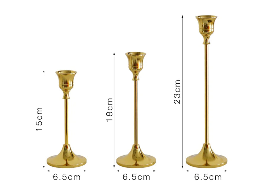 Elegant Vintage Gold Candle Holder